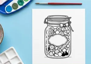 Botol kaca kosong dengan tutup pengait untuk penyimpanan dan pengorganisasian. Wadah transparan ideal untuk dapur, kerajinan tangan, atau proyek dekorasi rumah.