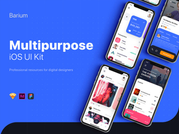 bariums UI kit v1.0 - the  Android and IOS design preview picture