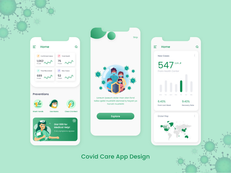 Covid Care App Design