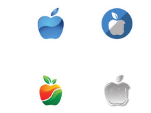 Apple vector illustration design icon logo template