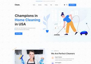 Cleaning Service Web Template Sketch/XD/Figma