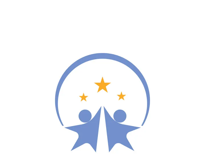 People star logo design to achieve a success or dream.