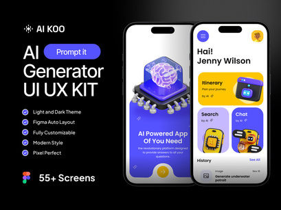 AI KOO - AI Generator Mobile App UI UX KIT