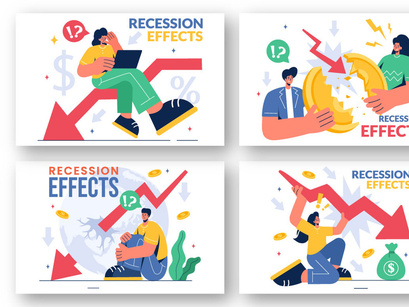 10 Recession Effects Illustration