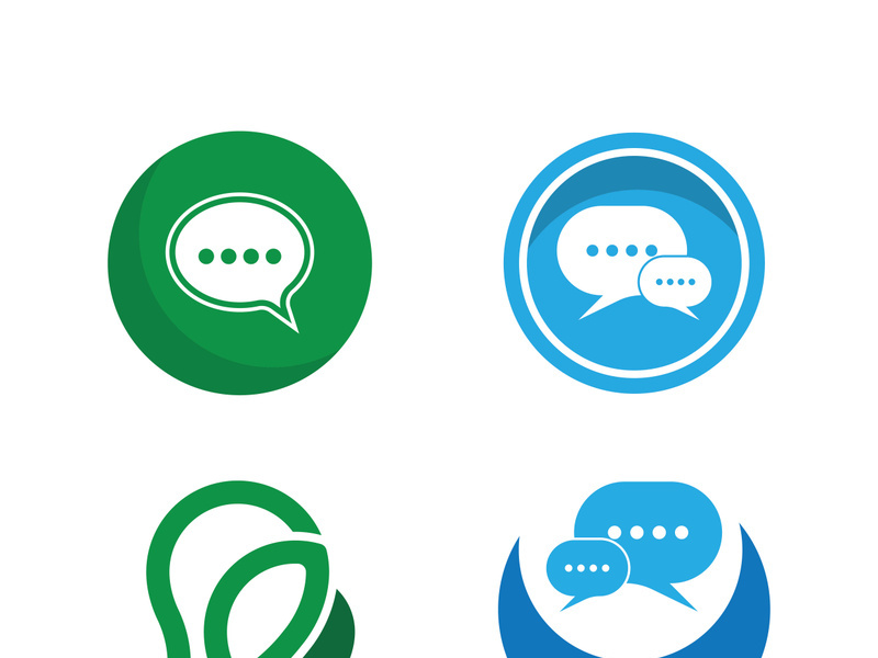 message bubble logo and symbol speech icon illustration