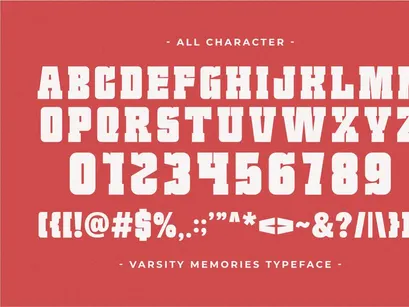 Varsity Memories - Condensed Slab Serif Font