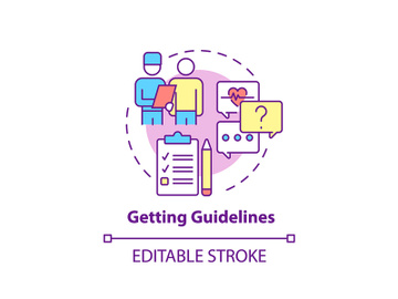 Getting guidelines concept icon preview picture