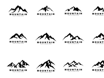 Mountain Logo Design, Vector Place For Nature Lovers Hiker preview picture