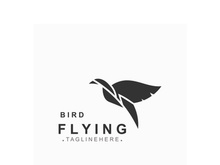 Flying Bird modern logo design isolated white background template