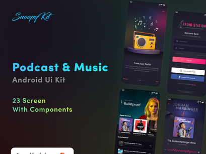 Music & Podcast Ui kit mobile