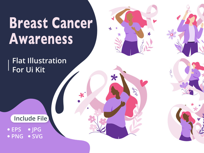 Woman holding pink ribbon with confidence