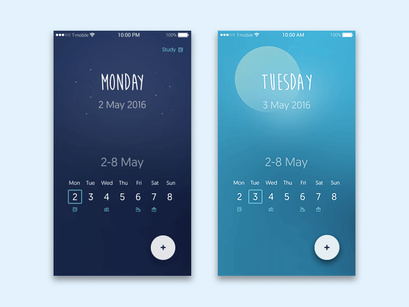 Weekly Calendar App UI