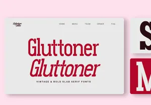 Gluttoner Slab Vintage & Bold Slab Serif