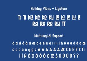 Holiday Vibes - Display Font