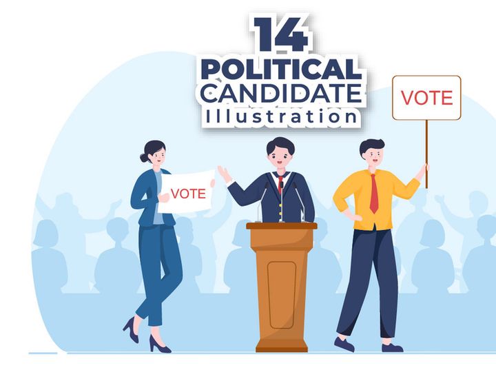 14 Political Candidate Design Illustration
