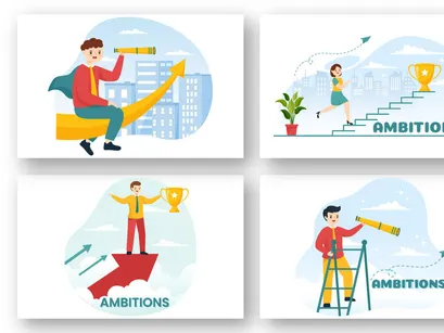 12 Ambition to Success Illustration