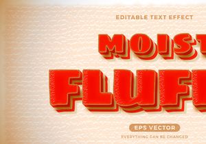 Red Velvet Cake EditableText effect Style in exotic red and white color for social media, banner, and graphic promo