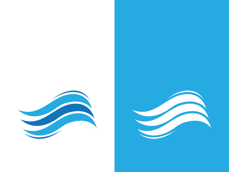 Wave beach vector illustration design logo