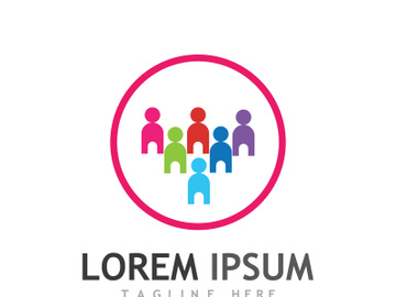 People social community logo design with creative idea preview picture