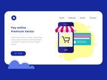 Pay online Premium Vector.