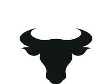 Bull head logo vector icon design illustration