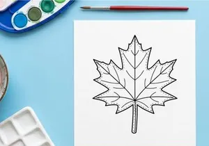 Ilustração detalhada de folha de bordo. Desenho botânico artístico para projetos de design