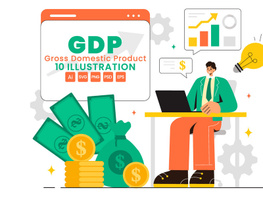 10 GDP or Gross Domestic Product Illustration preview picture