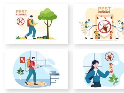 10 Pest Control Service Illustration