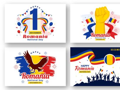 16 Romania National Day Illustration