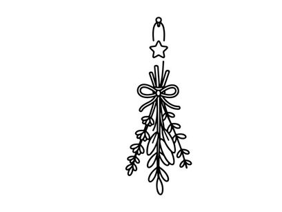 Hand-drawn Halloween witch broom with star topper flying. Spooky hand-sketched magic sorcery brush illustration for festive designs.