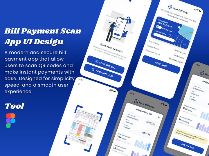 Bill Payment Scan App UI Design