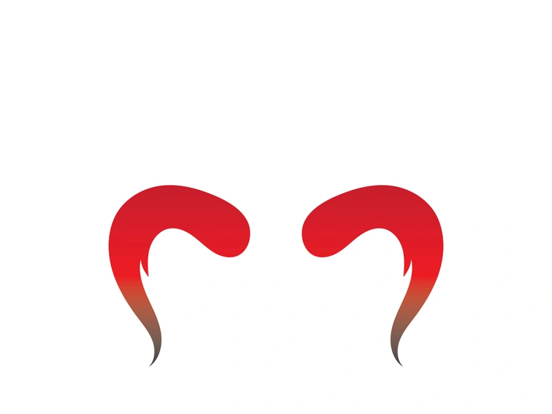 Devil horn Vector icon design illustration Template