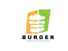 Burger Logo, Fast Food Design
