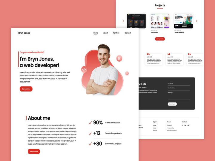 Personal Portfolio Website UI Template