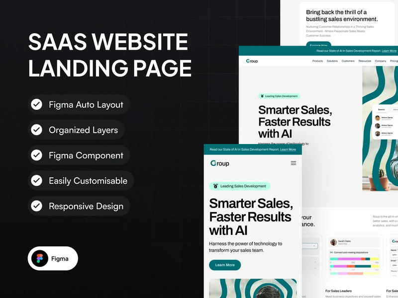 Group - Saas Website Landing Page