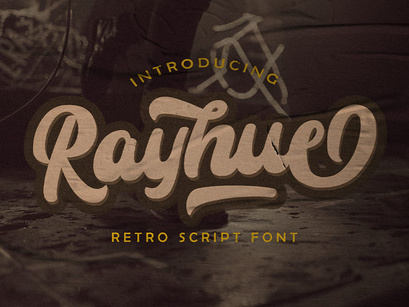 Rayhue - Retro Bold Script Font