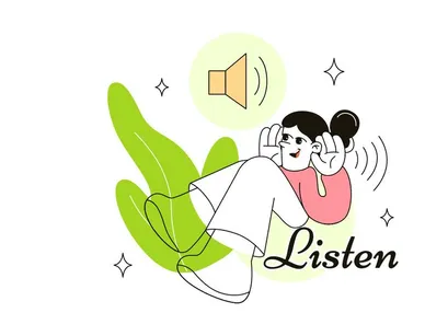 6 Listen Vector Illustration