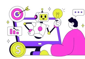 10 AI Marketing Vector Illustration
