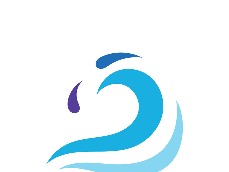 Sea wave logo ocean storm tide waves wavy river vector image