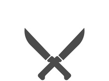 Knife logo icon template and symbol vector design illustration