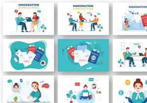 22 Immigration Flat Illustration