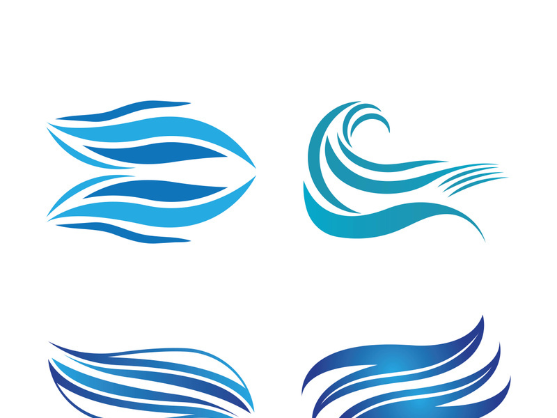 Wave beach vector illustration design logo