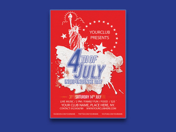 4th of July Flyer template preview picture