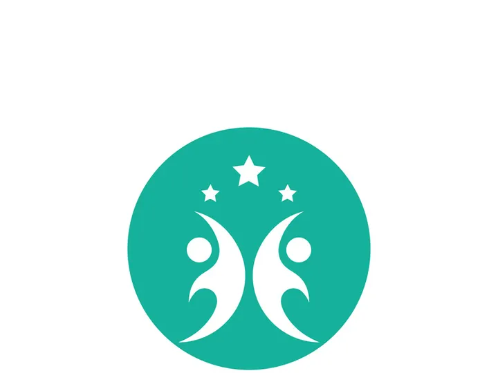 People star logo design to achieve a success or dream.