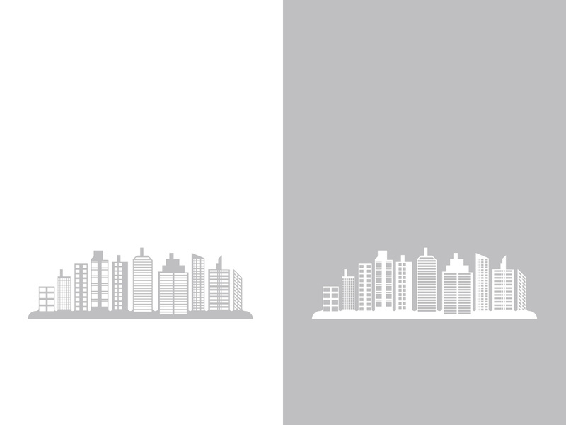 Modern city skyline icon silhouette vector illustration design