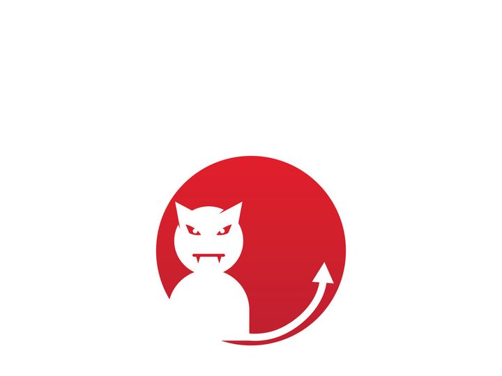 Devil logo design with a modern concept.