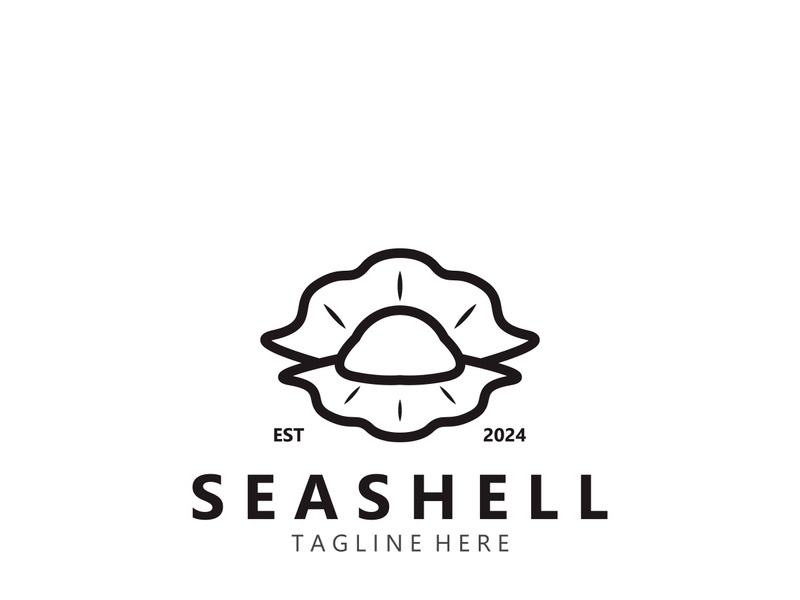 Seashell Logo. Ocean Animals premium quality graphic outline symbols collection