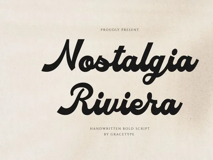 Nostalgia Riviera | Handwritten Bold Script