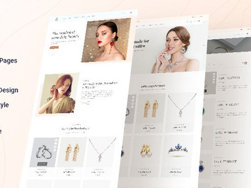 Ziper - Jewelry and Fashion E-Commerce Adobe XD Template preview picture