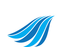 Wave beach vector illustration design logo